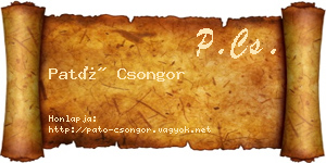 Pató Csongor névjegykártya