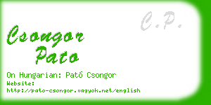 csongor pato business card